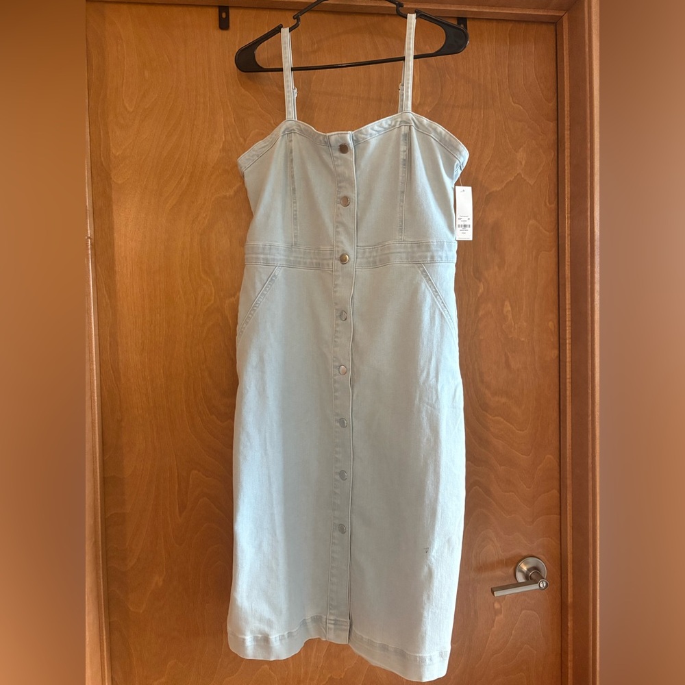 Francesca's Collections Jean Light Blue Dress